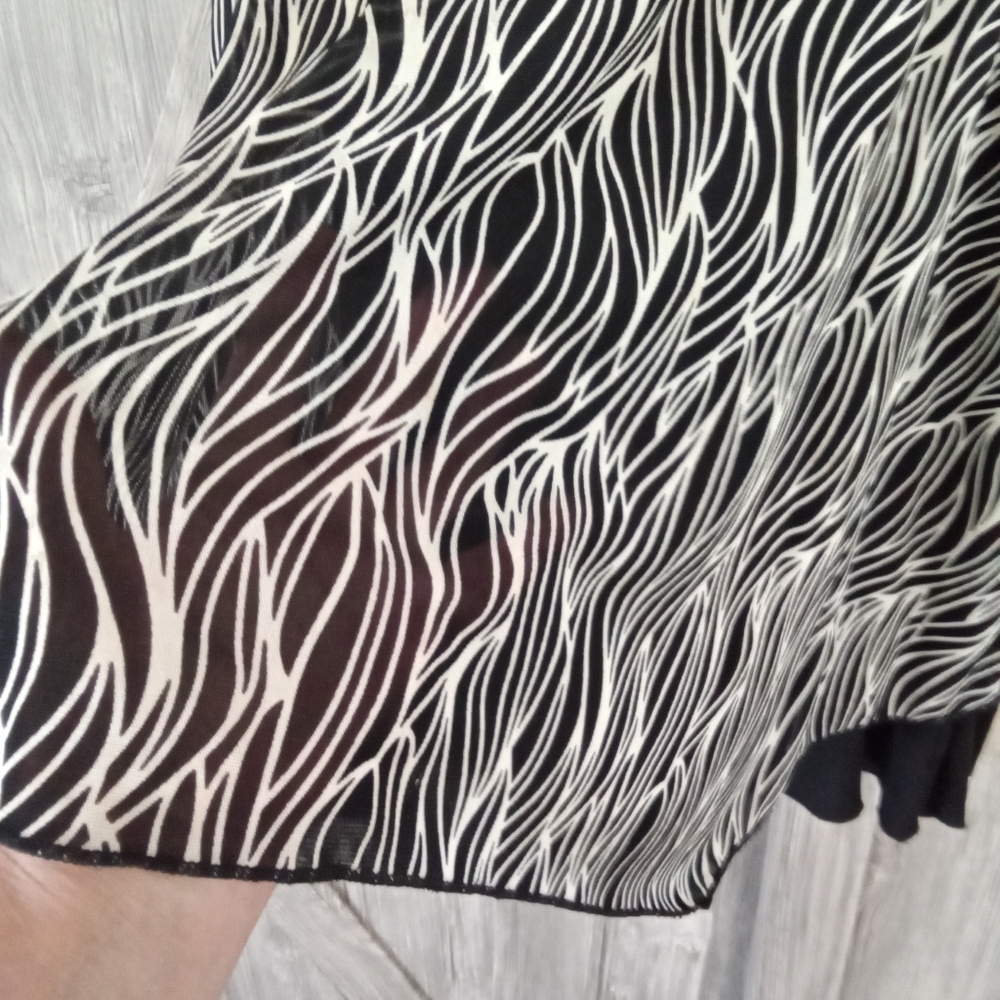 Papa Black Mesh Sleeveless Tunic Dress L - Picture 4 of 6